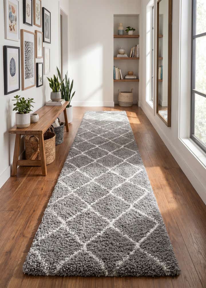 2' 7 x 13' Moroccan Shag Runner Rug