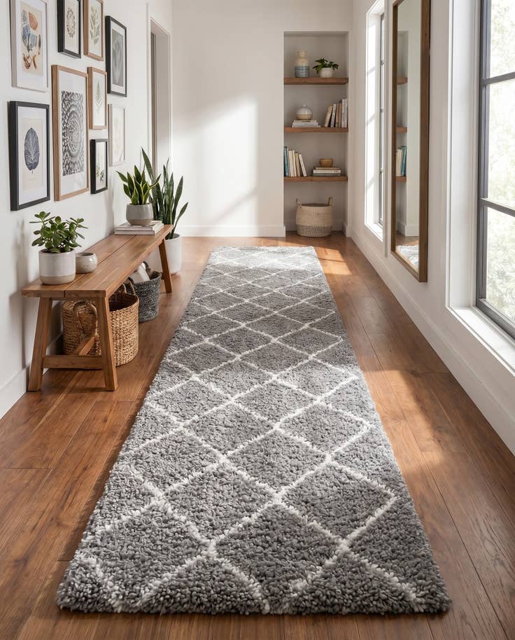 Detail image of 2' 7 x 13' Moroccan Shag Runner Rug