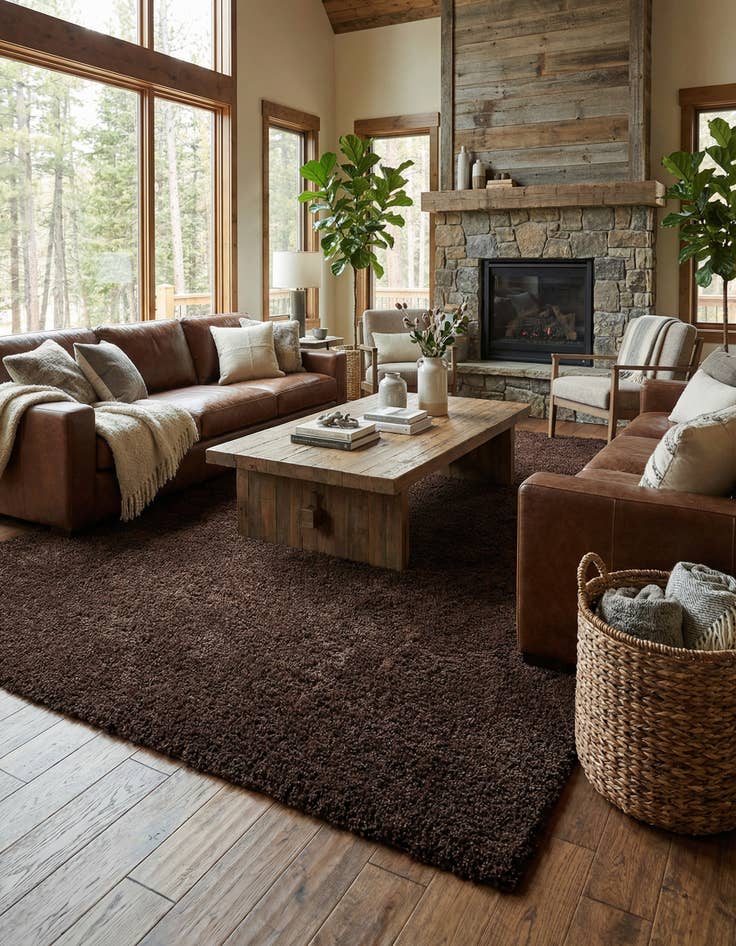 Detail image of 10' x 13' Solid Shag Rug