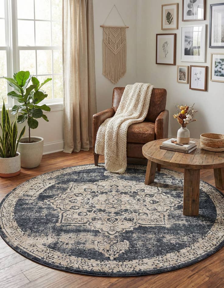 Detail image of 7' 10 x 7' 10 Eliza Round Rug