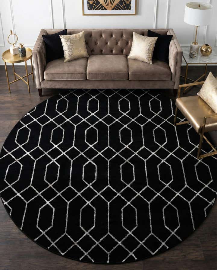 7' 10 x 7' 10 Marilyn Monroe™ Glam Trellis Round Rug