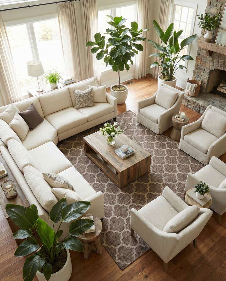 13' x 13' Easy-Clean Lattice Indoor / Outdoor Square Rug