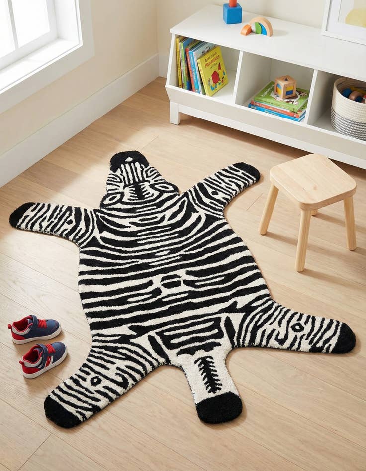 Detail image of 3' 1 x 4' 1 Playtime Kids Wool Freeform Rug