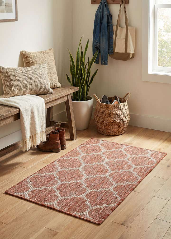 2' x 3' 1 Easy-Clean Trellis Indoor / Outdoor Rug