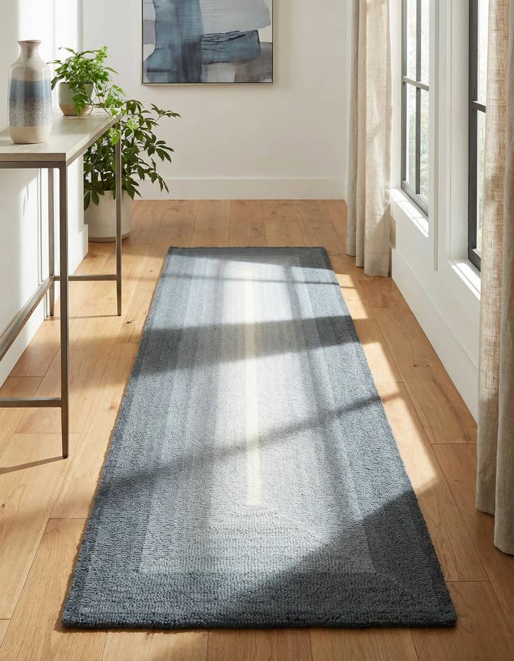 Detail image of 2' x 6' 1 Ombre Wool Runner Rug