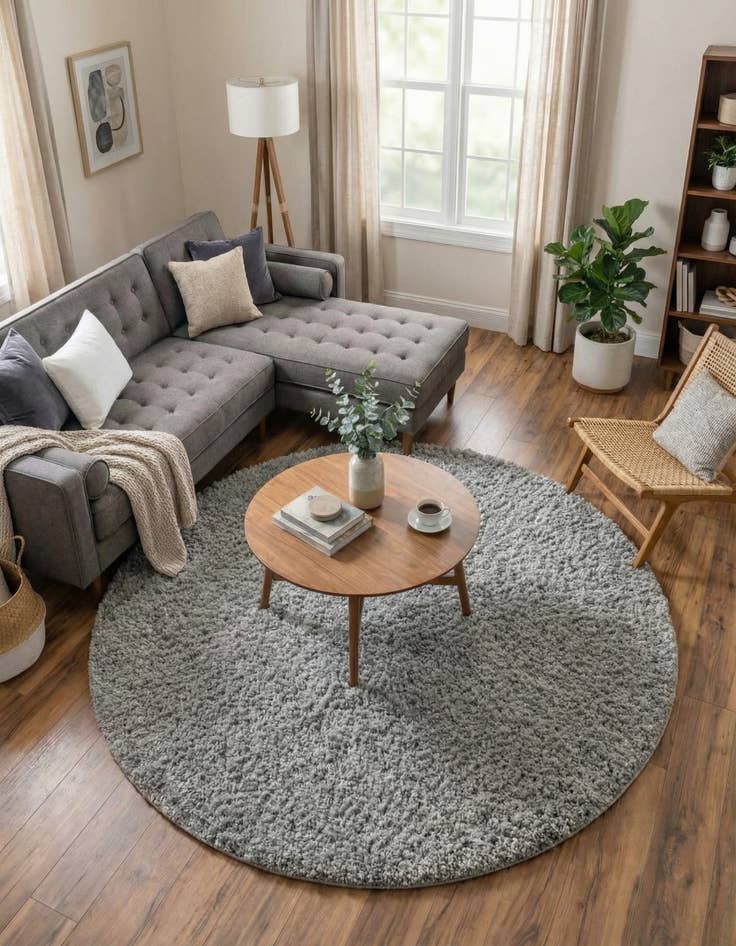 Detail image of 7' 10 x 7' 10 Everyday Shag Round Rug