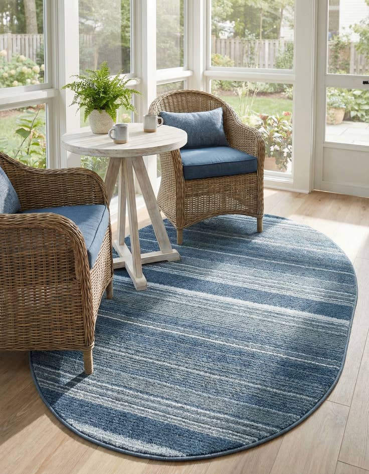 Detail image of 4' x 6' 3 Gemstone Oval Rug