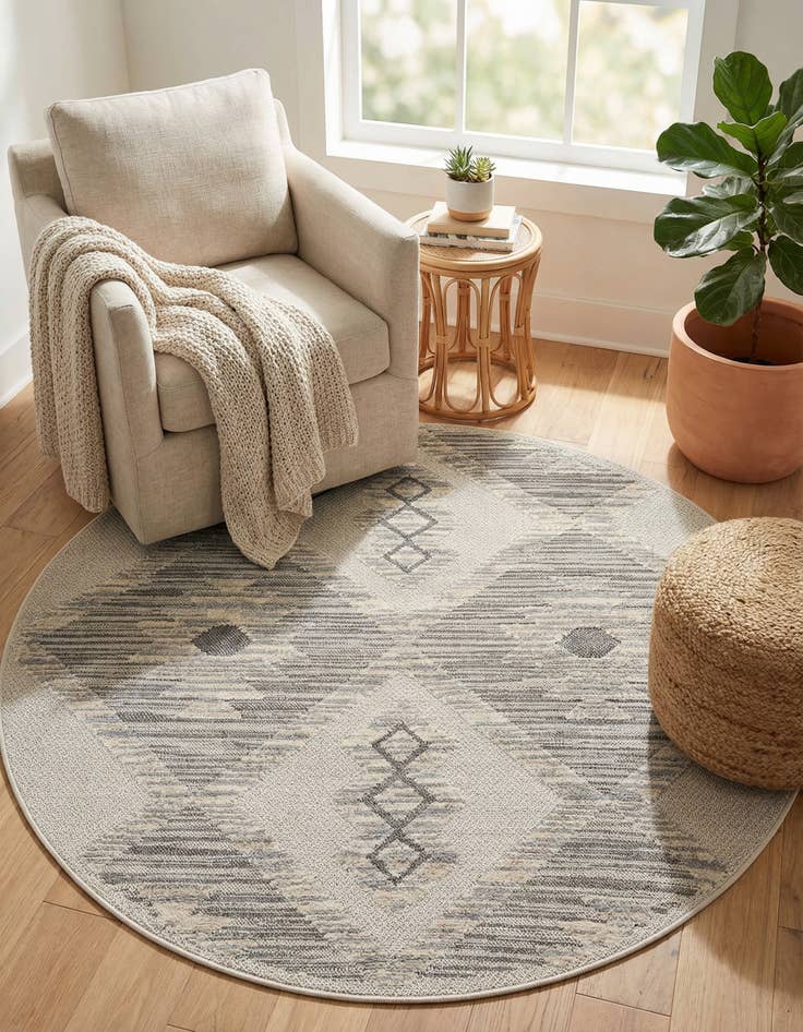 Detail image of  5' 3 x 5' 3 Arlo Round Rug