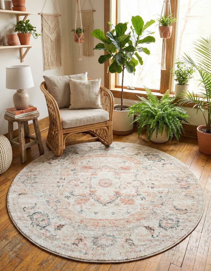 Detail image of 6' x 6' Madeline Vintage Round Rug