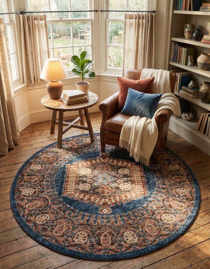 Detail image of 6' 1 x 6' 1 Arcadia Round Rug