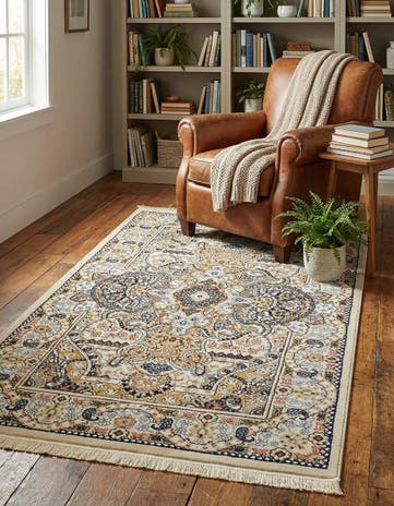 Ivory Nain Design Rug