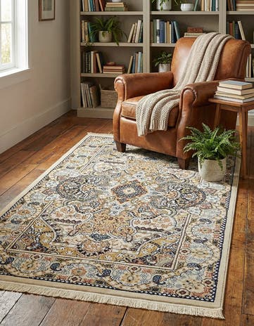 Ivory Nain Design Rug