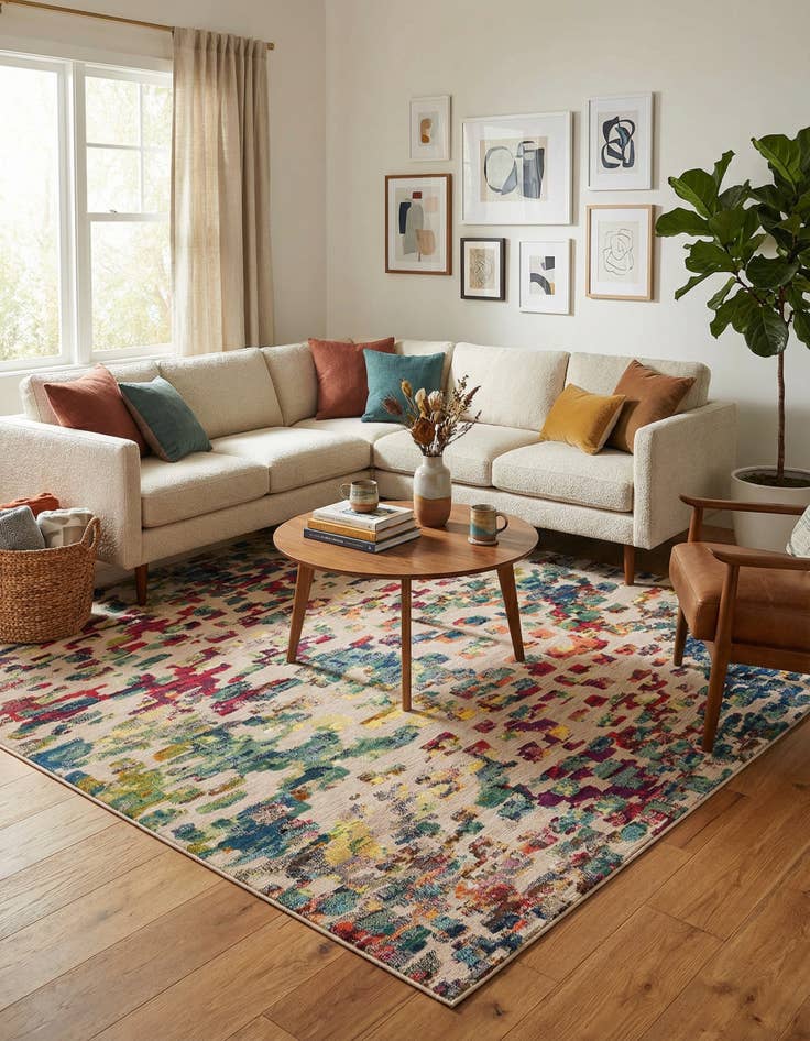 Detail image of 10' x 10'  Washable Casablanca Indoor / Outdoor Square Rug