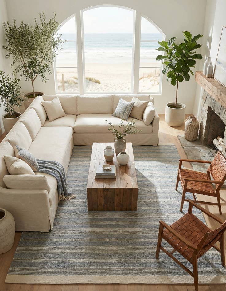 Detail image of 10' x 10' Hand Woven Lariat Square Rug