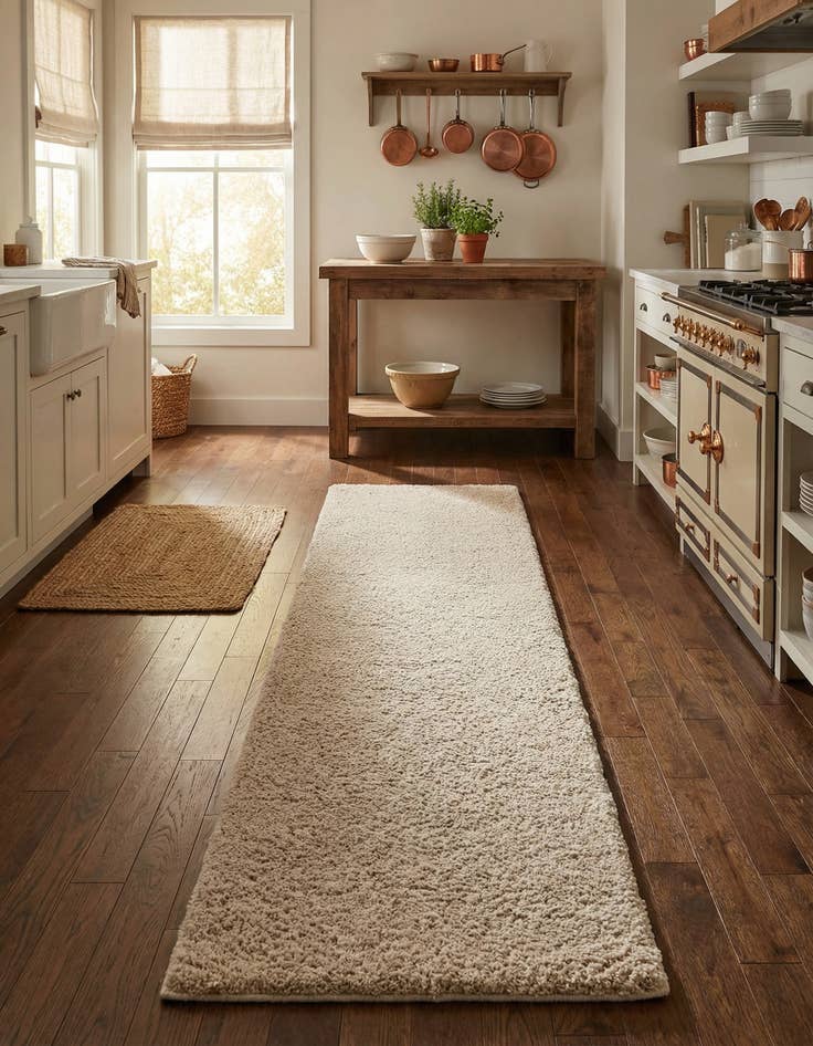 Detail image of 2' x 8' Soft Solid Shag Runner Rug