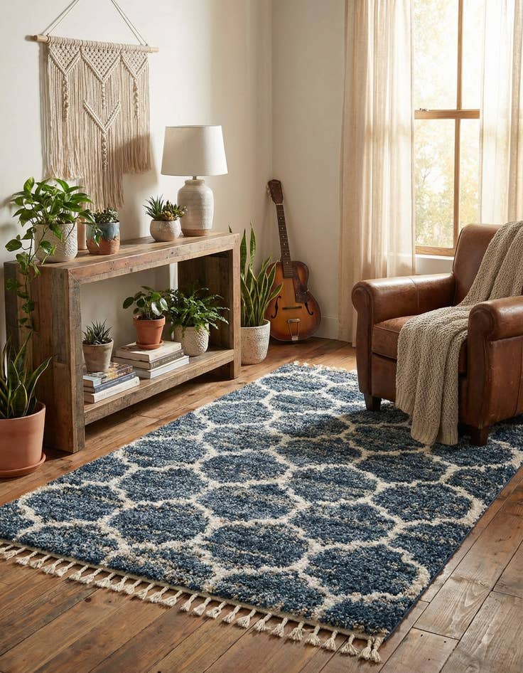 Detail image of 5' x 8' Athena Shag Rug