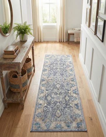 Gray Viola Runner Rug