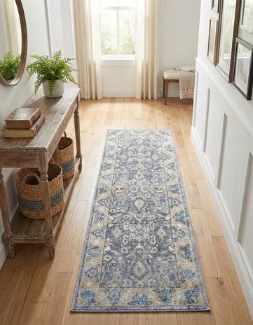 Gray Viola Runner Rug