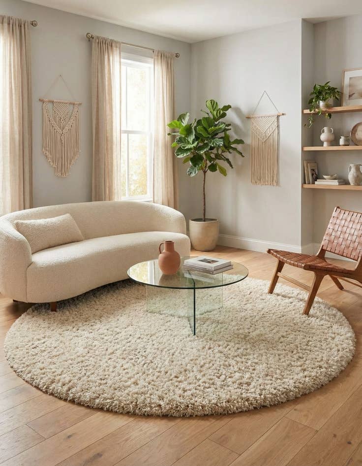 Detail image of 8' x 8' Infinity Shag Round Rug