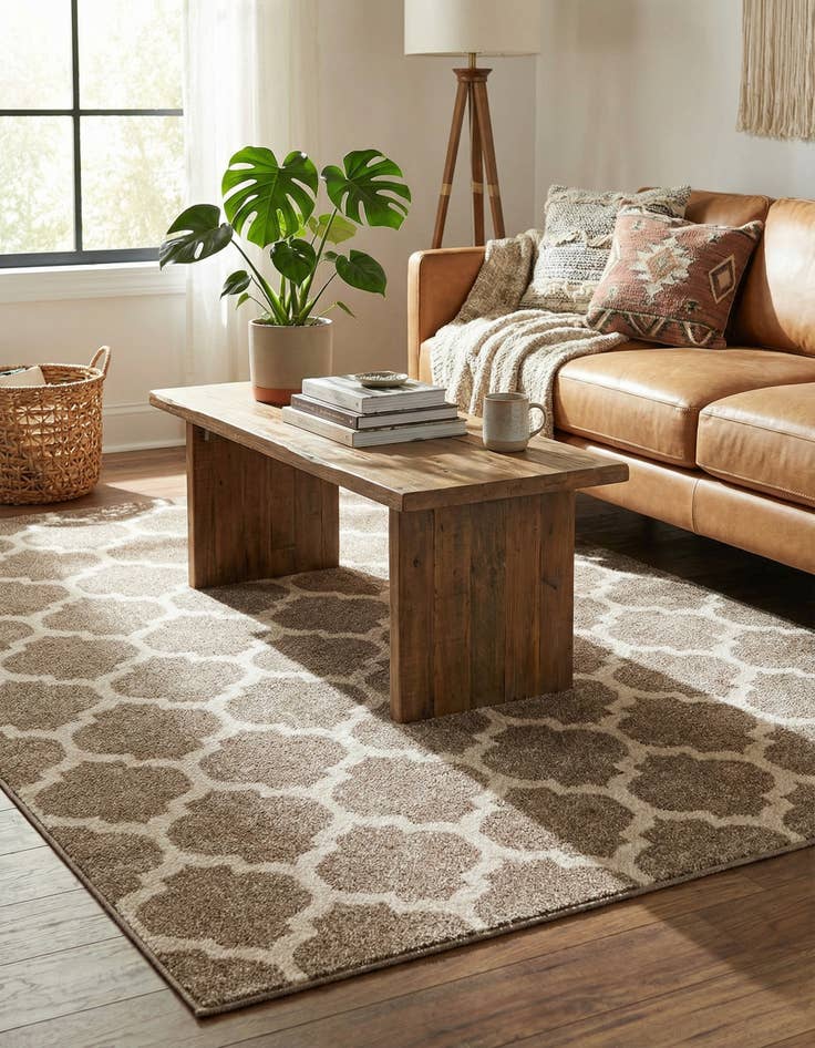 Detail image of 5' 3 x 8' Lattice Rug