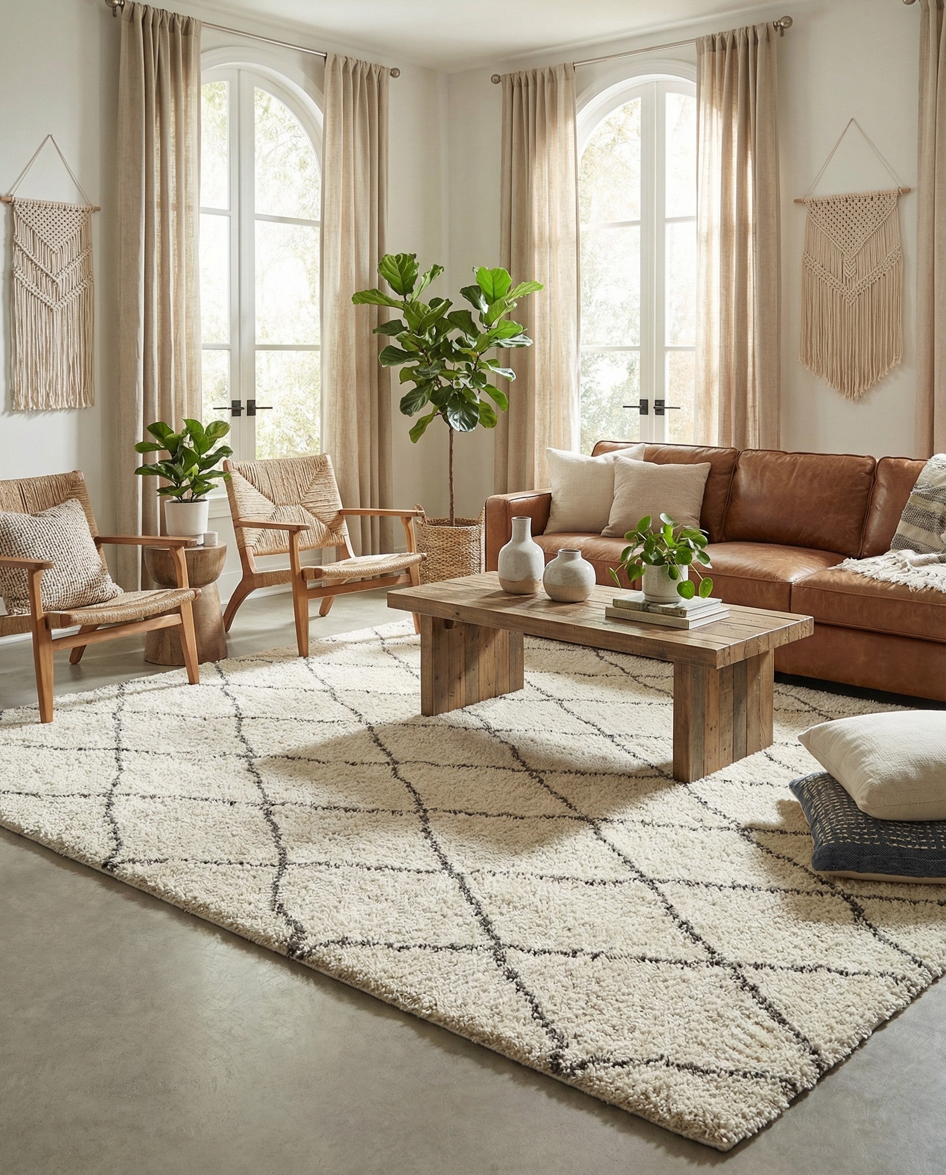 9' x 12' 2 Moroccan Shag Rug