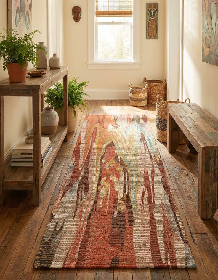 Detail image of 2' 2 x 6' 1 Chenille Jute Runner Rug