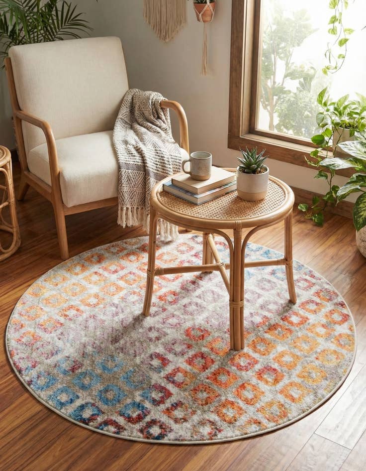 Detail image of 3' 3 x 3' 3 Andromeda Round Rug