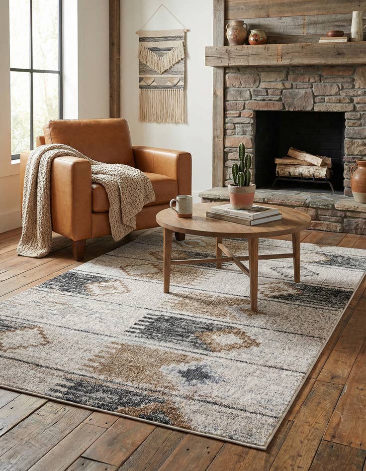 Detail image of 4' x 6' Eco Southwestern Rug