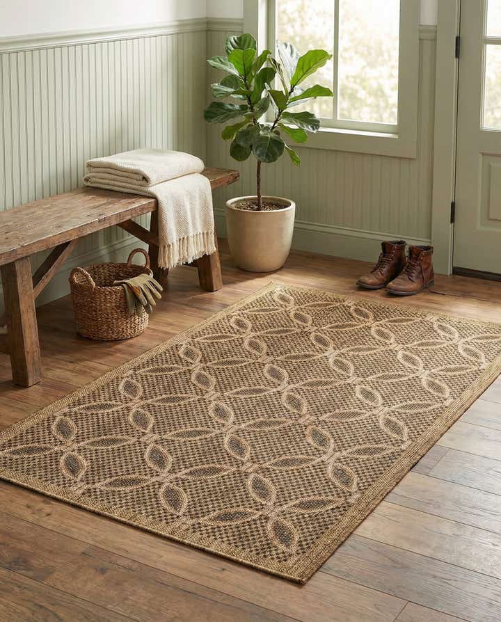 3' 3 x 5' Easy-Clean Trellis Indoor / Outdoor Rug