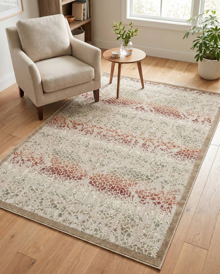 Detail image of 4' x 6' Easy-Clean Modern Indoor / Outdoor Rug