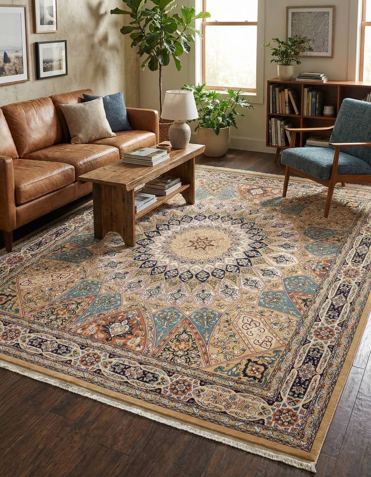 Detail image of 7' 10 x 10' Nain Design Rug