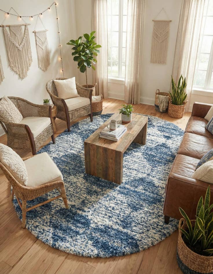 Detail image of 7' 10 x 10' Serenity Shag Oval Rug