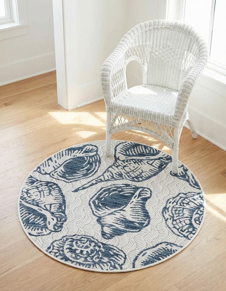 3' x 3' Easy-Clean Coastal Indoor / Outdoo...