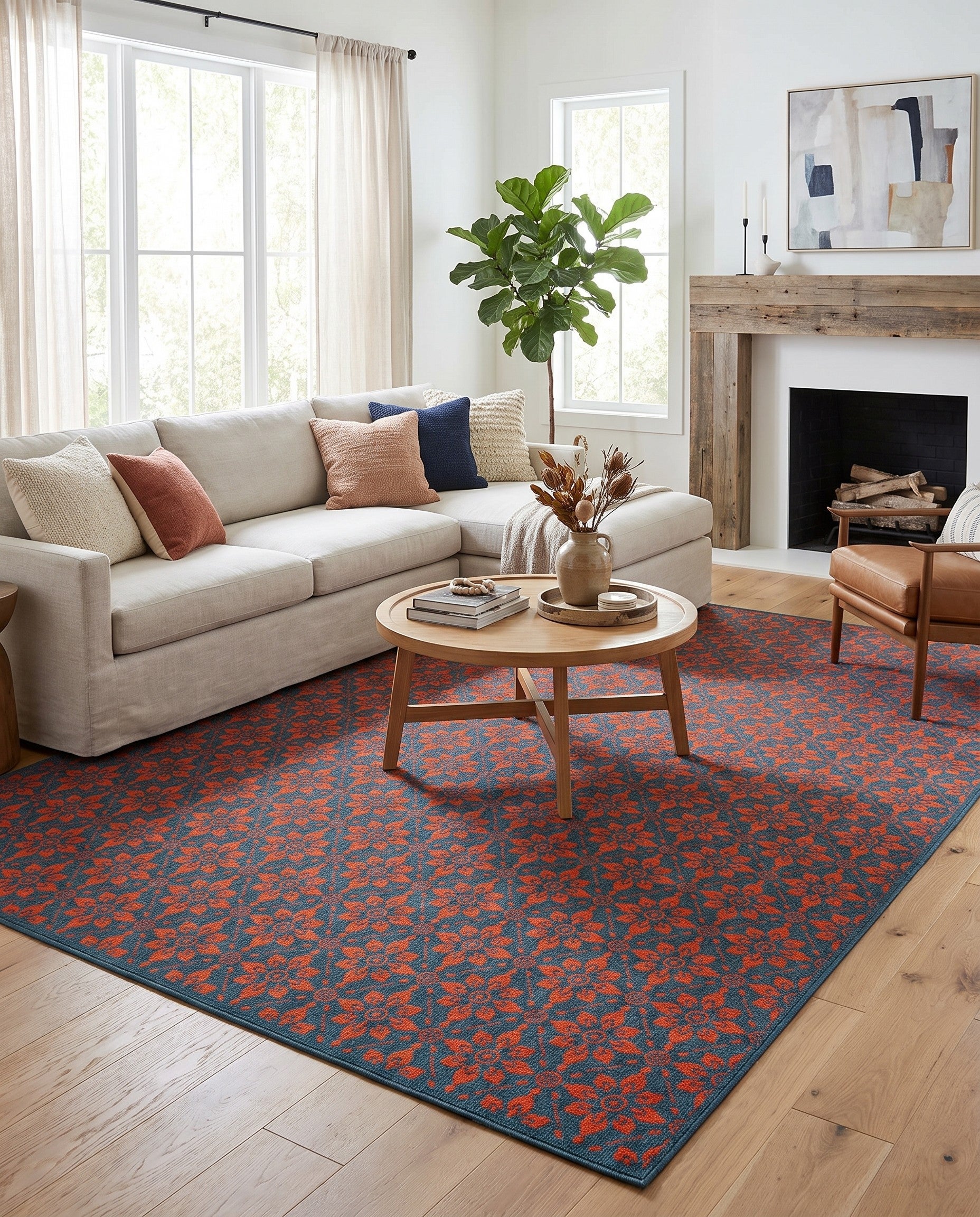 10' x 14' Easy-Clean Trellis Indoor / Outdoor Rug