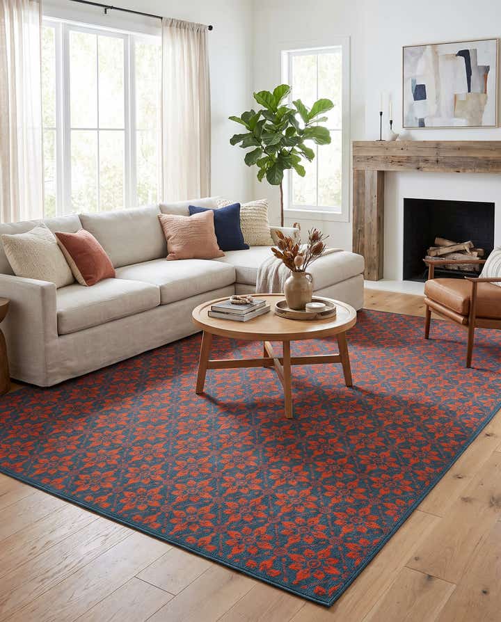 10' x 14' Easy-Clean Trellis Indoor / Outdoor Rug