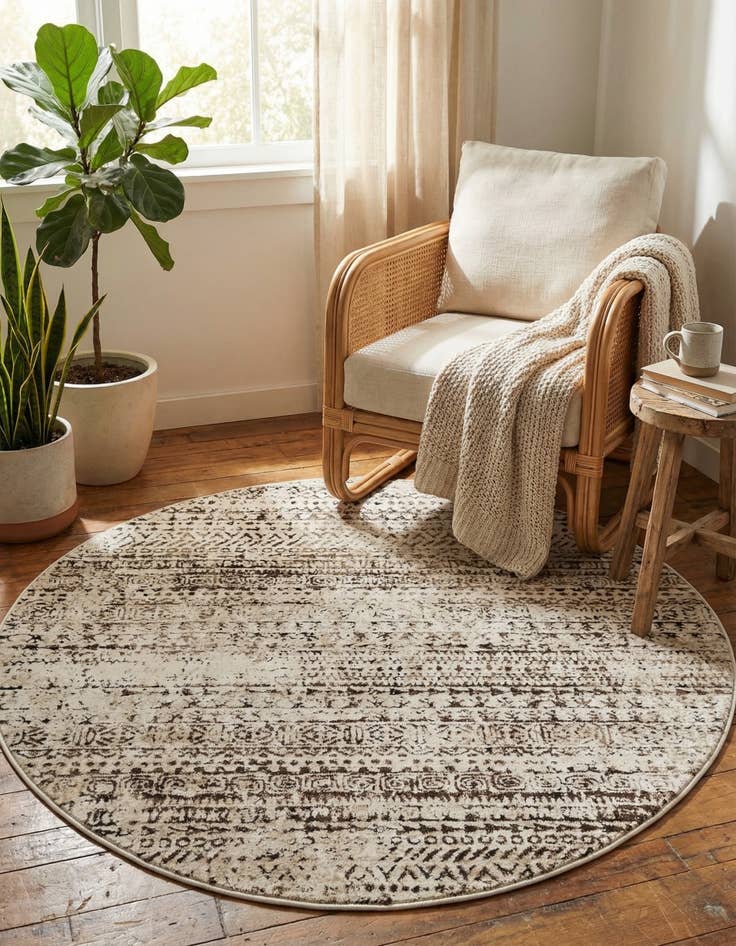 Detail image of 5' 3 x 5' 3 Hermitage Round Rug