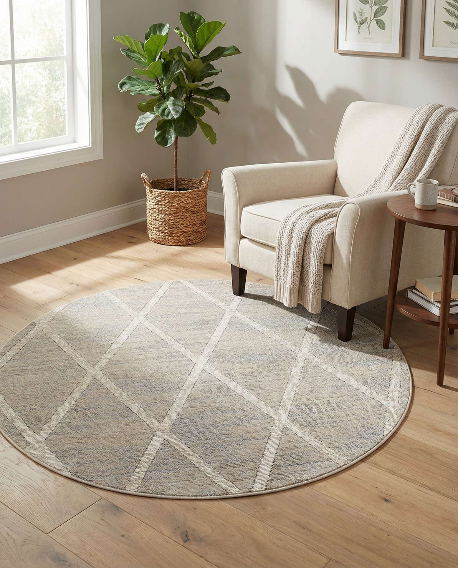 215cm x 215cm Starlight Rund Teppich