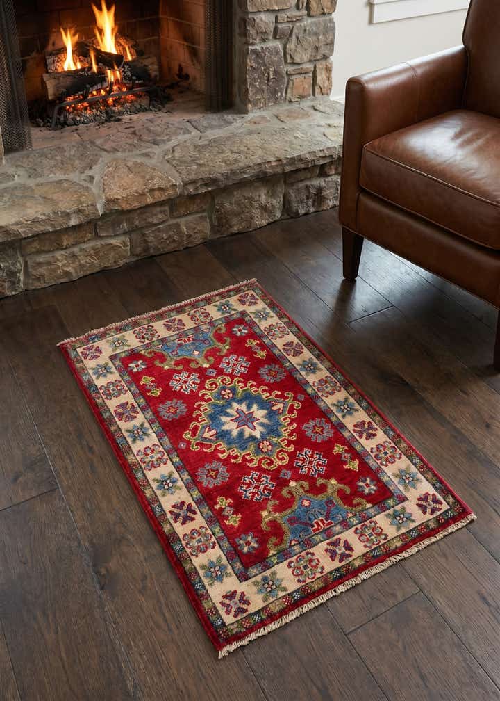 2' x 3' Hand Knotted Kazak Rug
