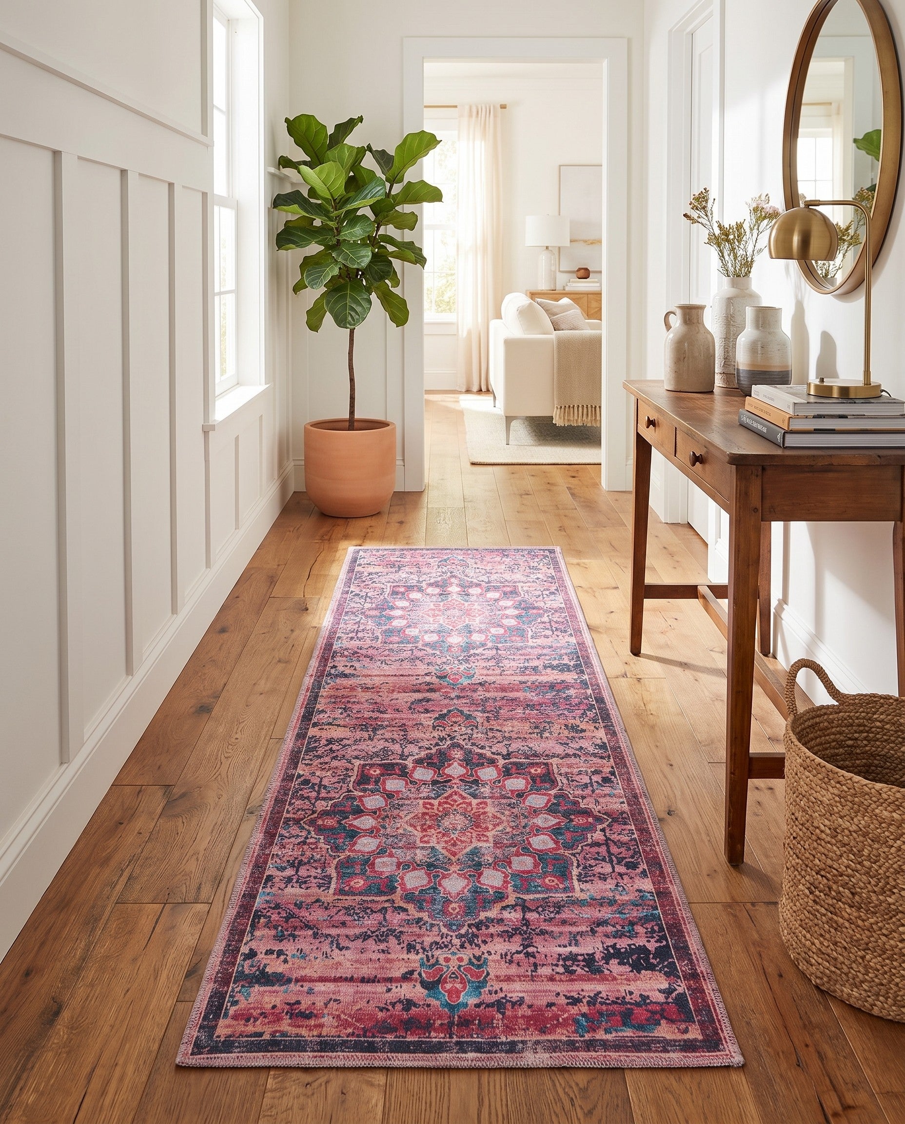 2' x 6' Washable Francesca Runner Rug