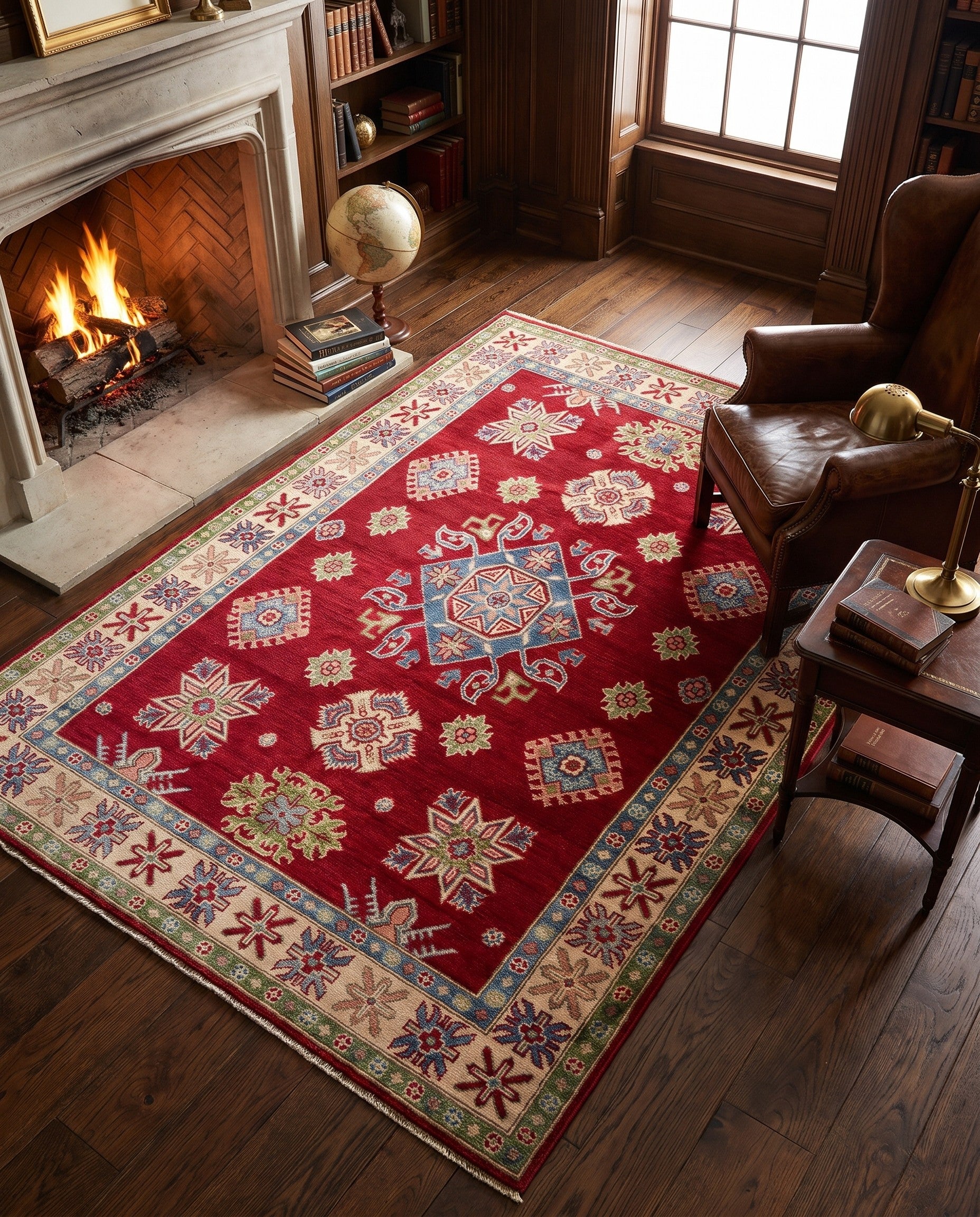 4' 11 x 6' 11 Hand Knotted Kazak Rug