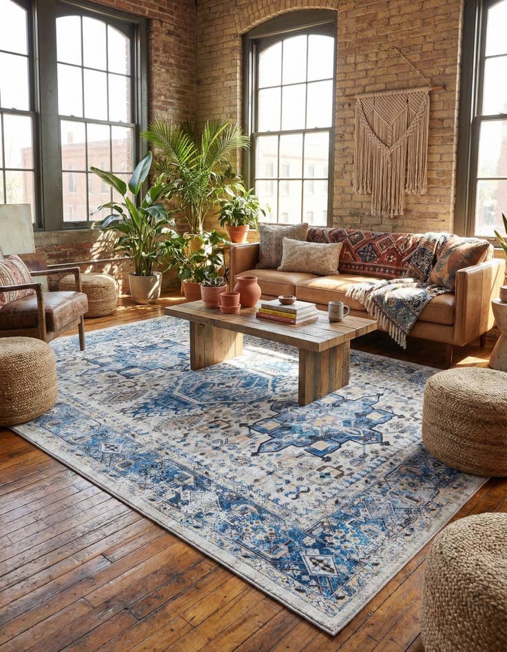 Detail image of 7' 10 x 10' Washable Yara Rug