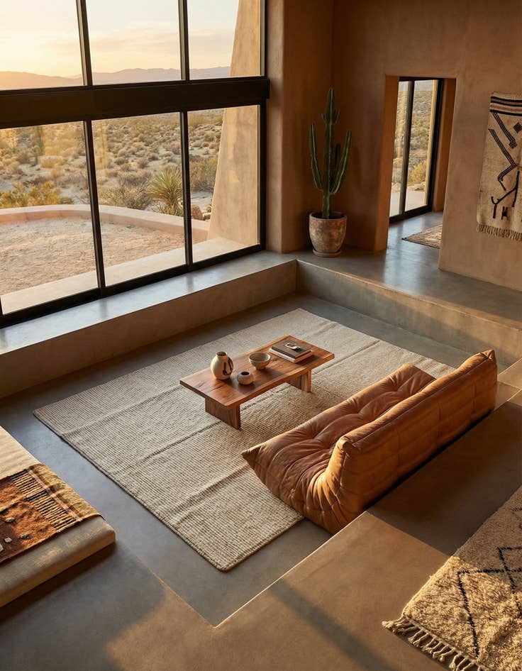 Detail image of 5' 1 x 8' Hand Knotted Moroccan Wool Rug