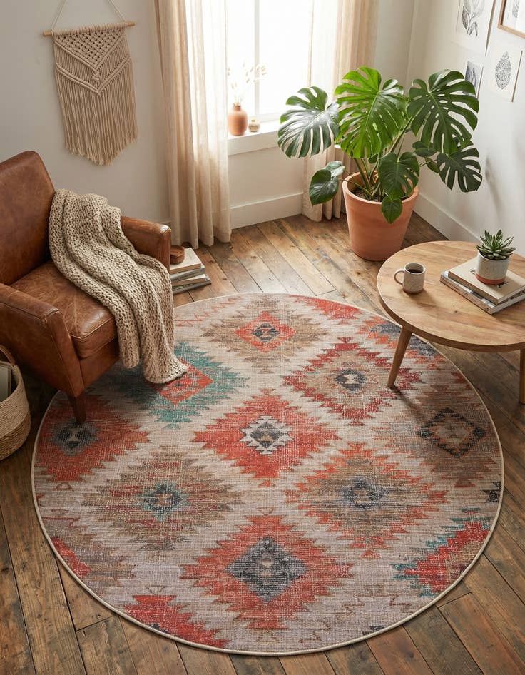 Detail image of  7' 10 x 7' 10  Washable Sisu Round Rug