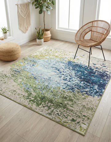 6' x 6' Washable Hyacinth Square Rug