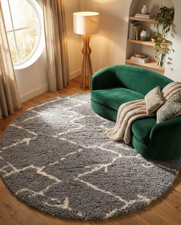Detail image of 10' x 10' Infinity Shag Round Rug