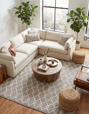 Gray Manor Hand Knotted Jill Zarin Dorset Square Rug