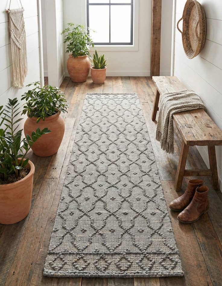 Detail image of 2' x 8'  Hand Woven Larsa Jute Runner Rug