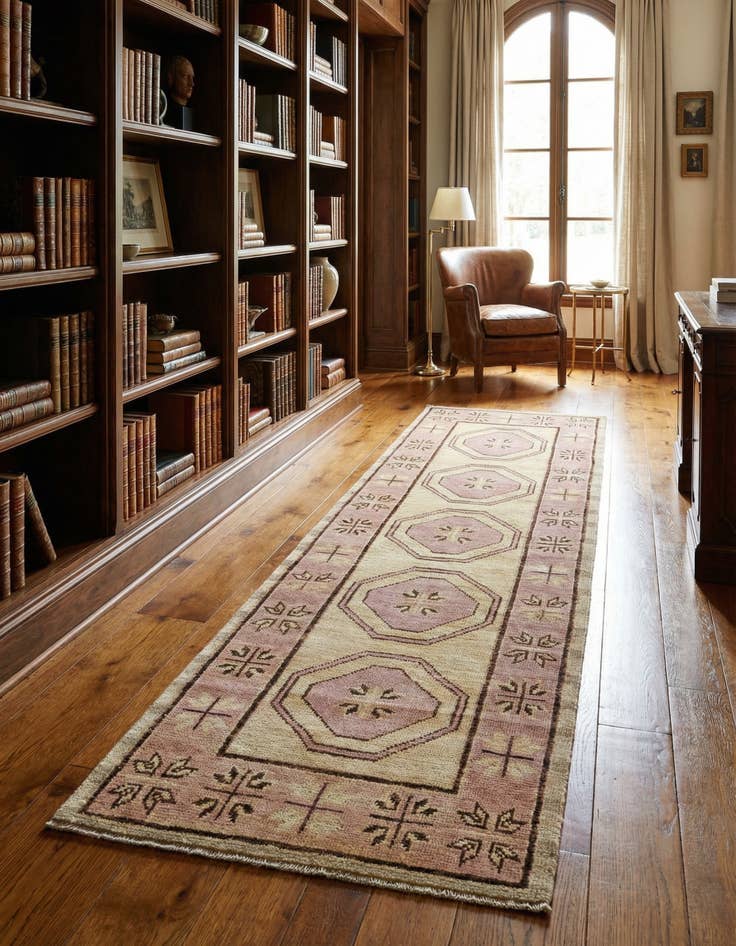 Detail image of 2' 9 x 10' 4 Hand Knotted Oushak Wool Runner Rug