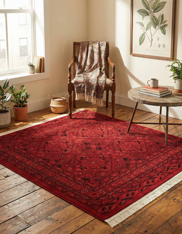 Detail image of 6' 1 x 6' 1 Bokhara Square Rug