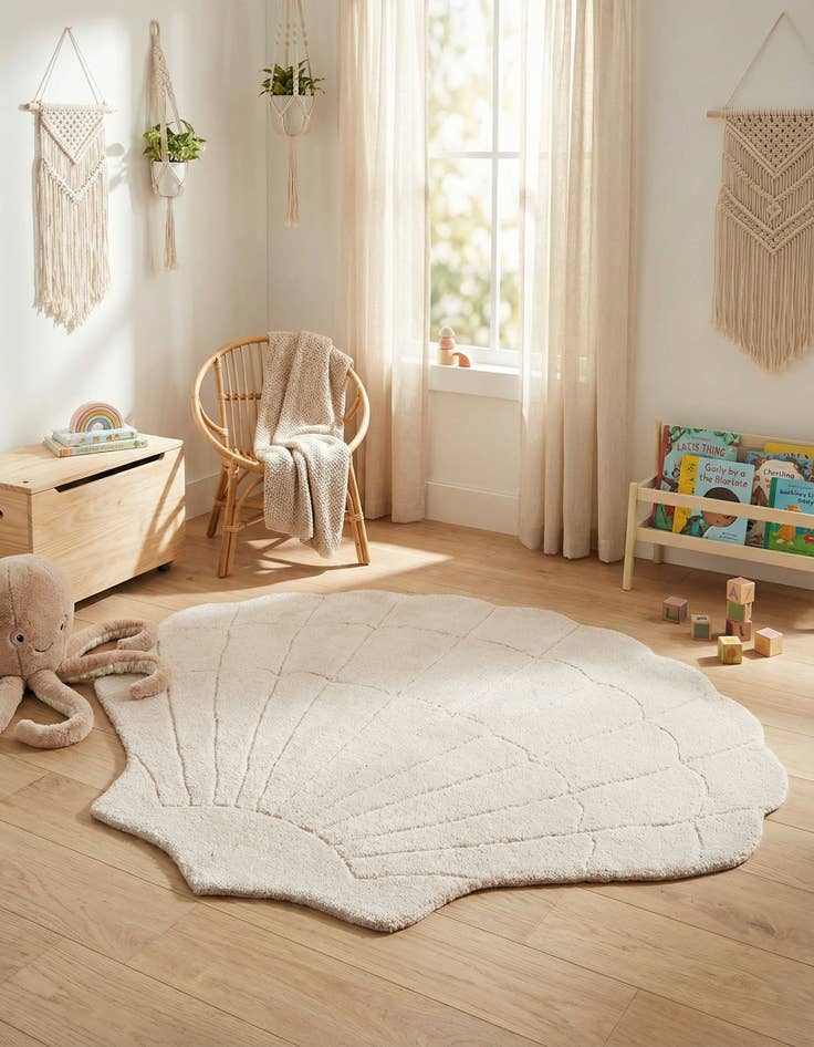 Detail image of 4' 1 x 5' 3 Playtime Kids Wool Freeform Rug